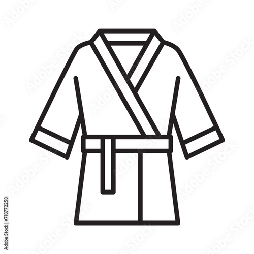 pajamas icon. Line vector icon on white background. High quality design element. Editable linear style stroke. Vector icon