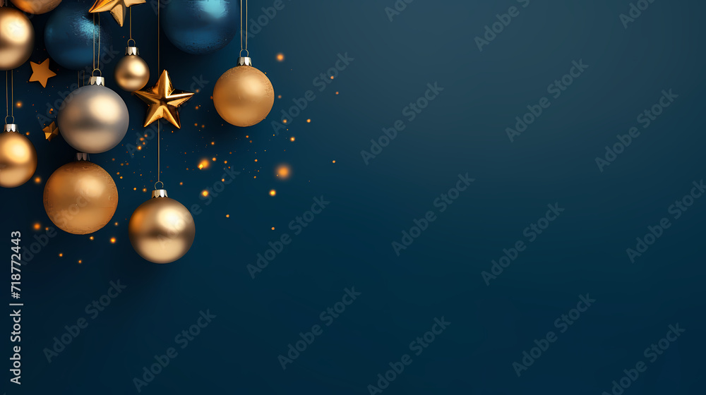 New Year concept banner, Christmas festive atmosphere, holiday decorations background New Year concept banner, Christmas festive atmosphere, holiday decorations background