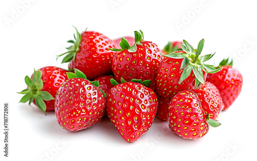 Strawberries isolated on white background.