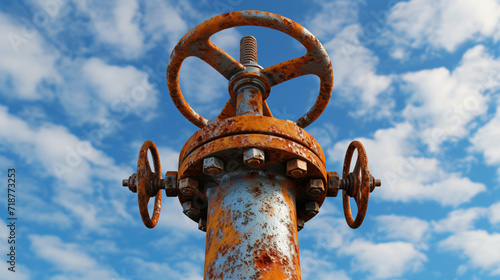 Rusty gas pipeline