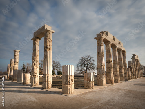 The Palace of Aigai. Newly reopened monument in Greece, of  Alexander the Great.   photo