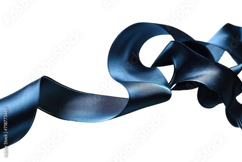 Midnight Mystique Ribbon Isolated on Transparent Background
