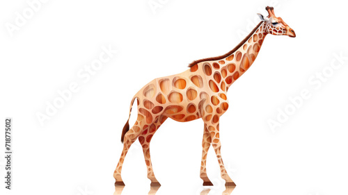 AI generative giraffe isolated on white background © Pixel Town