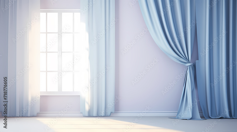 Fototapeta premium Gradient empty room wall model, minimalist interior, podium 3D product display