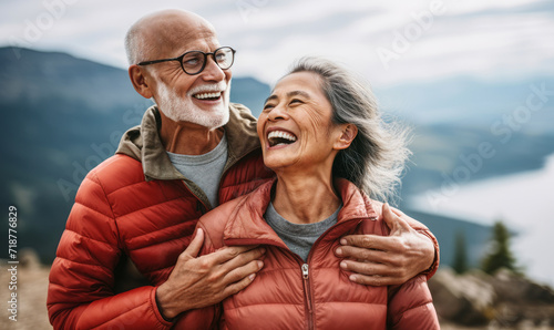 Journey of Love: Senior Hawaiian-Chinese Woman and Caucasian Husband Hiking