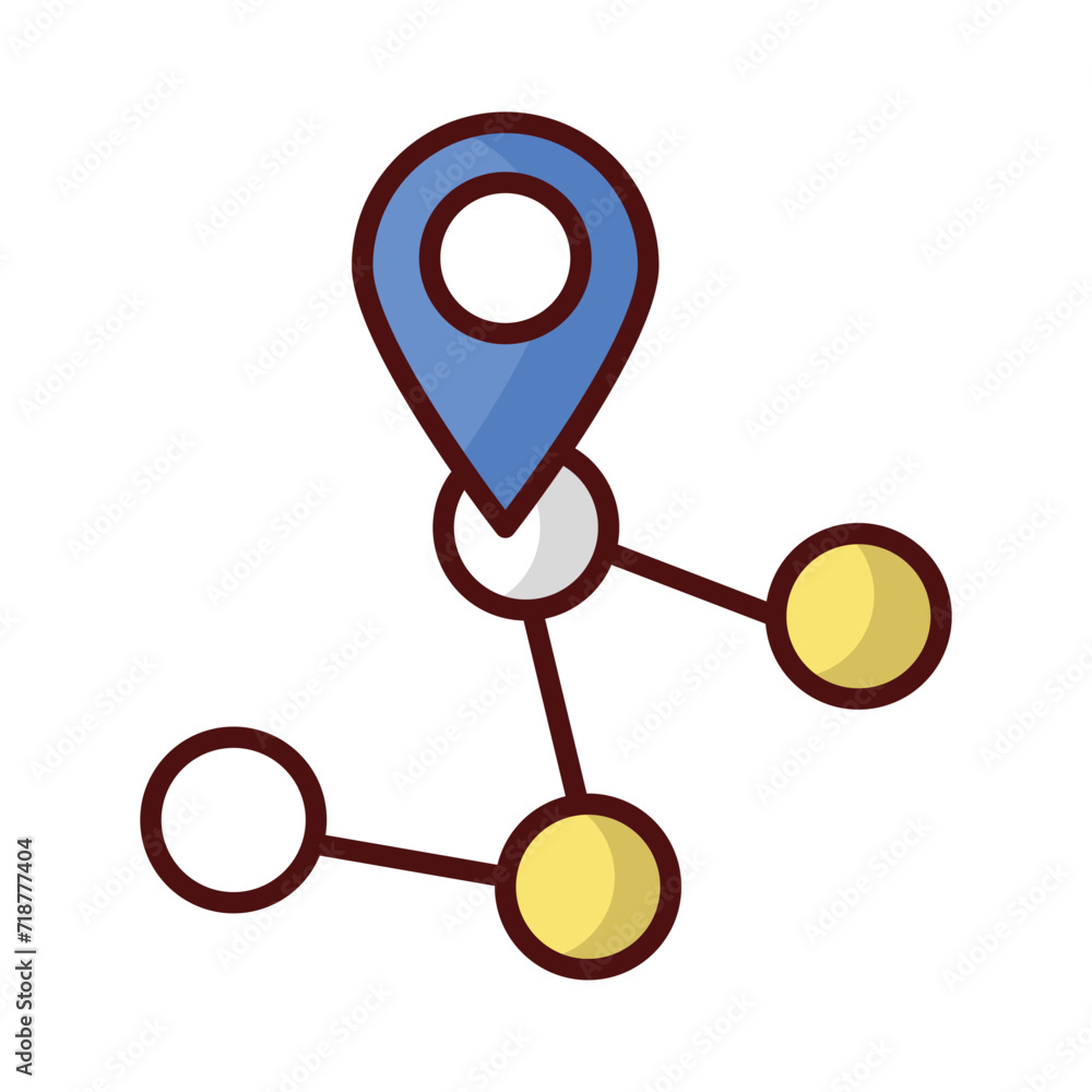 Route icon isolate white background vector stock illustration Route icon isolate white background vector stock illustration