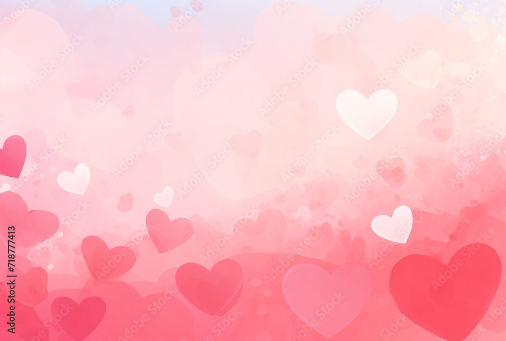 pink background with heart shaped blobs