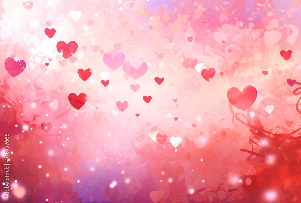 pink and white hearts on a pink background