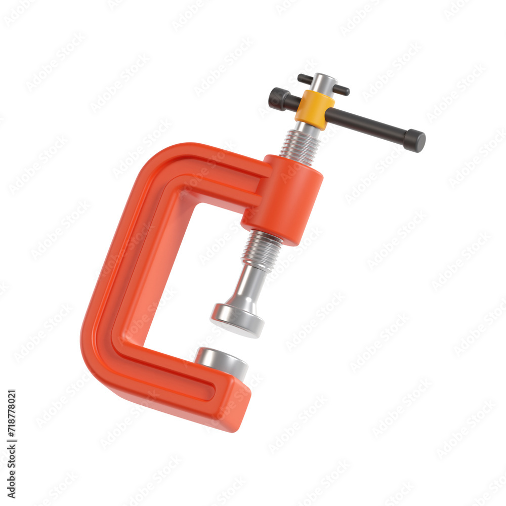 Clamp Construction 3D Icon Clamp Construction 3D Icon
