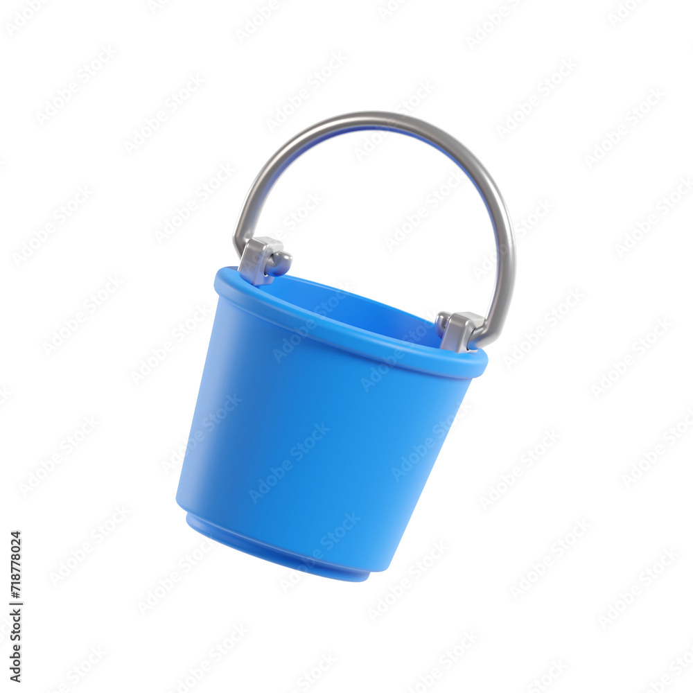 Bucket 3D Icon Bucket 3D Icon