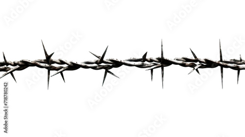 barbed wire on white background © Pixel Town