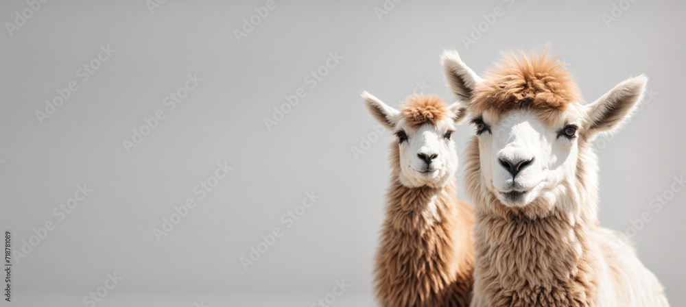 Fototapeta premium Studio Llama Allure on White