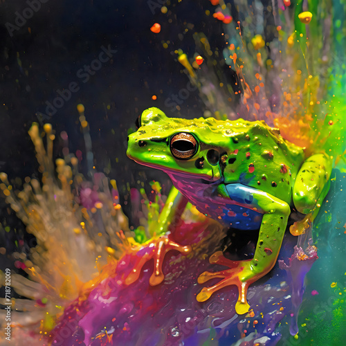 Vivid frog photo