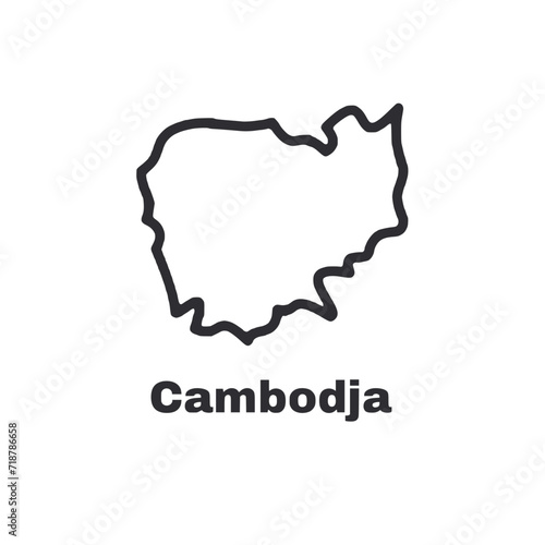 country map of Cambodja photo