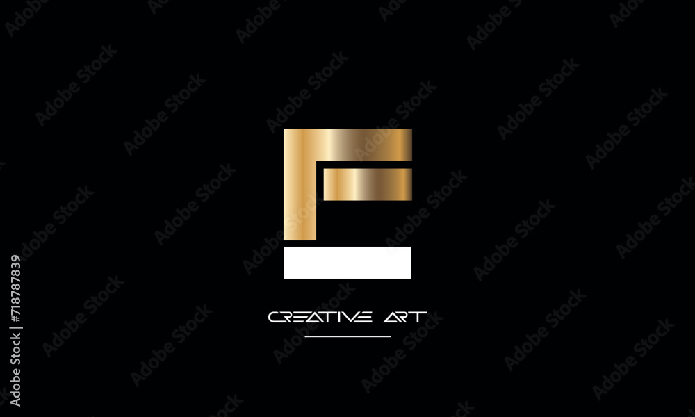 EF, FE, E, F abstract letters logo monogram EF, FE, E, F abstract letters logo monogram