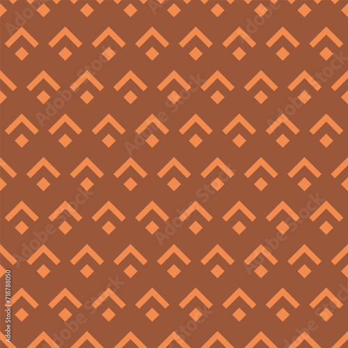 Brown seamless pattern with geometric shapes