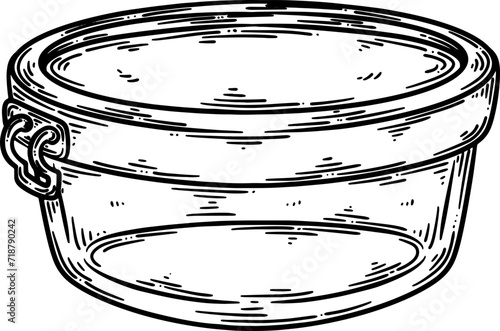 hand drawn food bowl