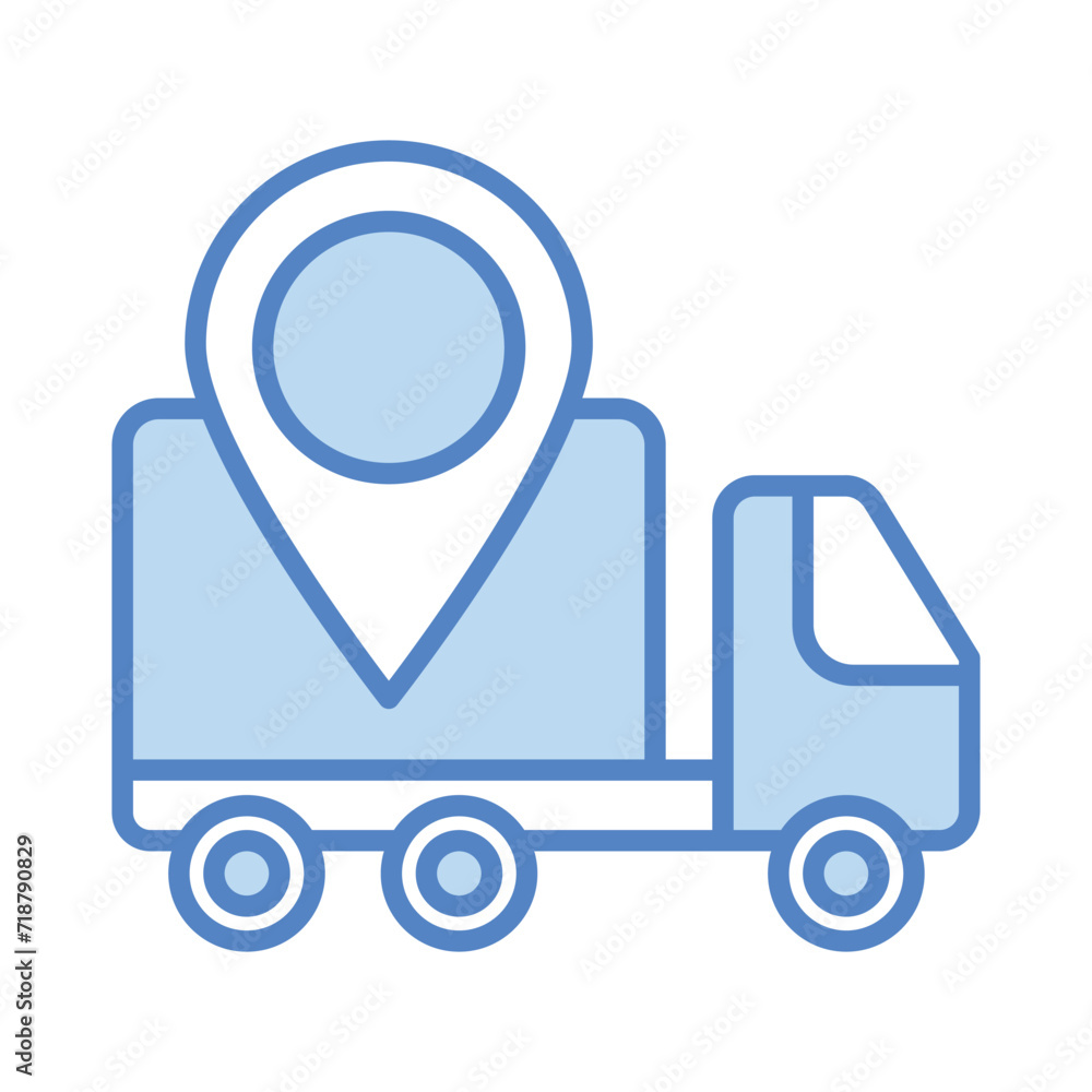 Truck Location icon isolate white background vector stock illustration Truck Location icon isolate white background vector stock illustration