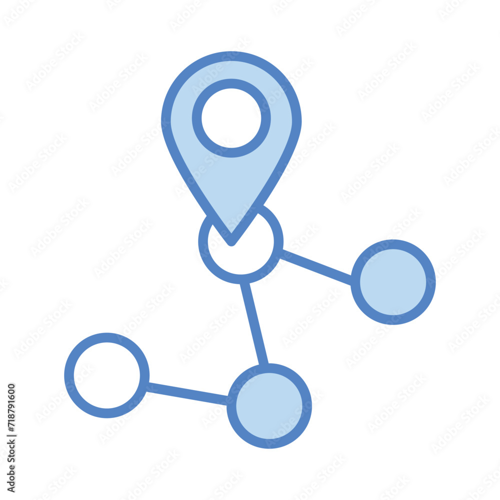 Route icon isolate white background vector stock illustration Route icon isolate white background vector stock illustration