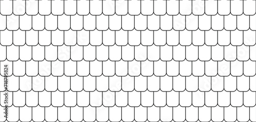 Vector roof tiles pattern. Modern contemporary geometric shape design. Digital architectural material and texture resource.