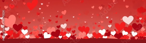 valentine red background with white hearts