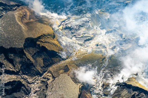 Top of Mount Kerinci is an active stratovolcano and the highest mountain in Sumatra, Indonesia. photo