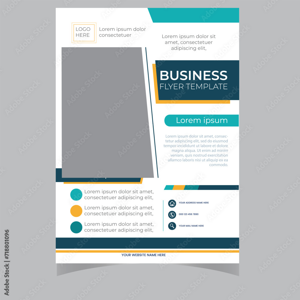 Business conference flyer template or online live webinar and corporate Business flyer, leaflet, poster layout, Business Brochure template design