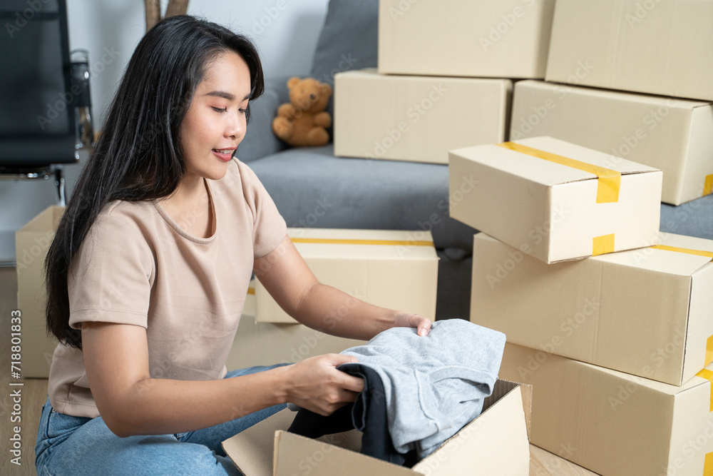 Pack your checked clothes in cardboard boxes for the move. Pack your checked clothes in cardboard boxes for the move.