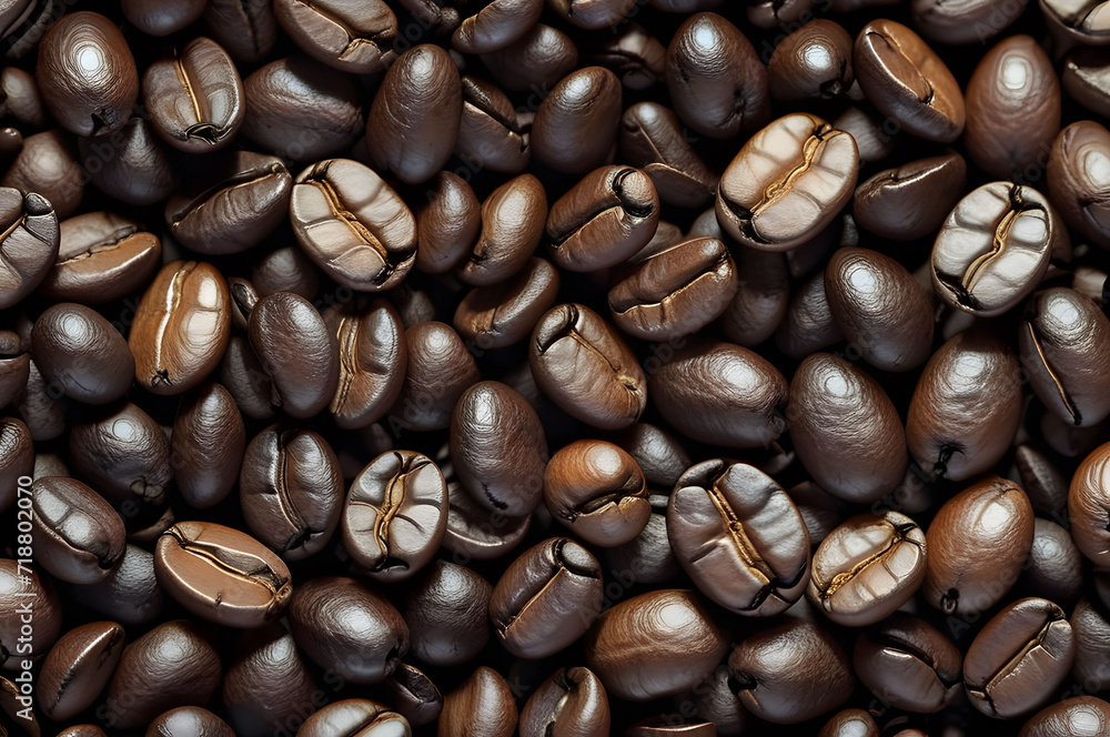 Obraz premium Fresh coffee beans background.