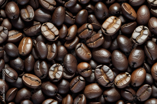Fresh coffee beans background.