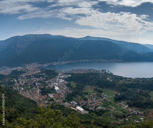 Panoramic view of Lake Orta, Italy