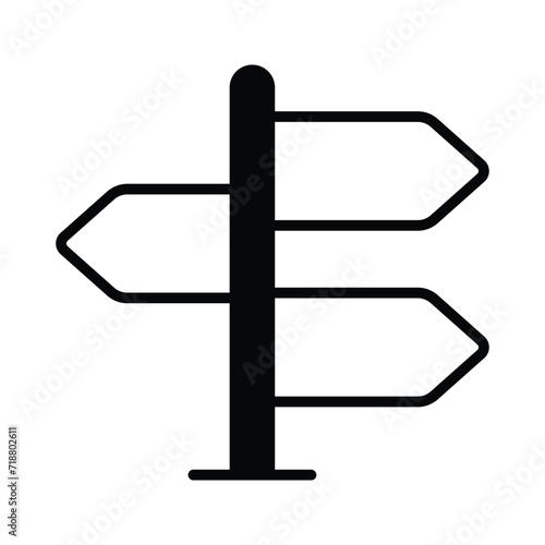 Signboard icon isolate white background vector stock illustration