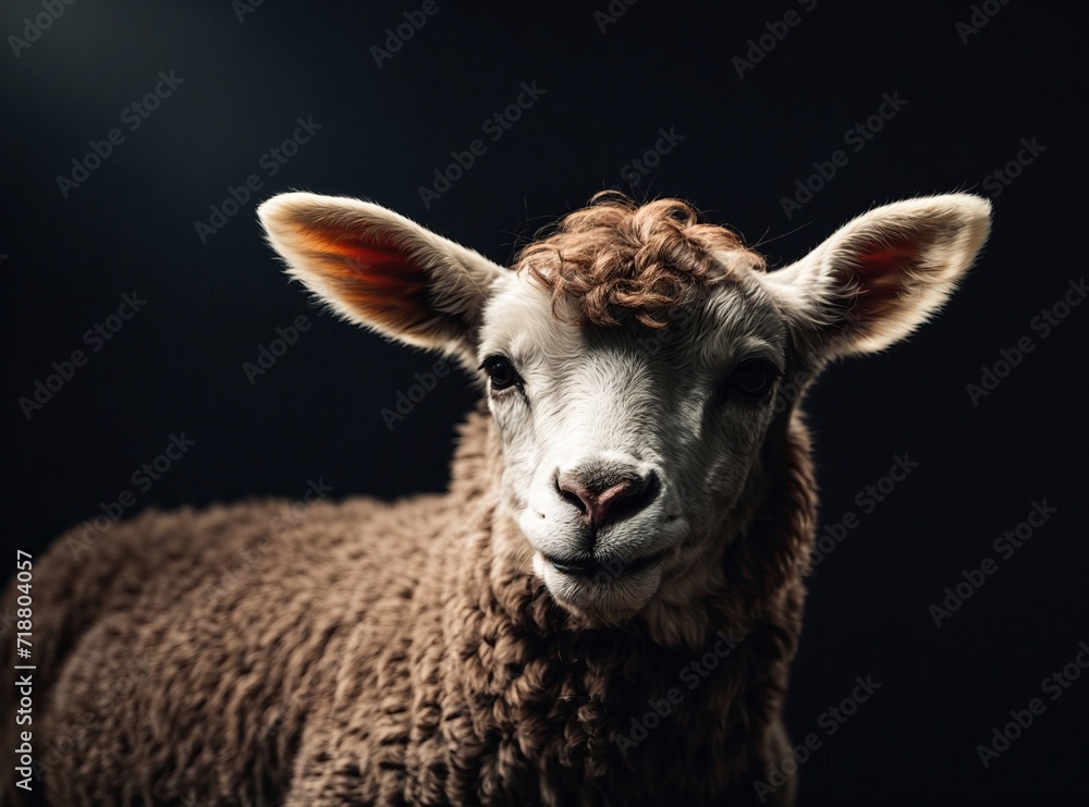 Fototapeta premium Studio Lamb on a Stygian Stage