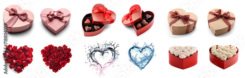 Collection of valentines days gift box with heart shape   © KimlyPNG