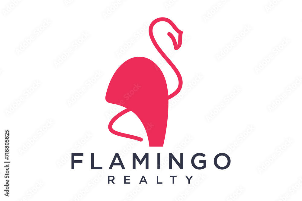 flamingo simple modern logo design Pink Flamingo Logo Template. Bird Vector Design. Animal World Illustration flamingo simple modern logo design Pink Flamingo Logo Template. Bird Vector Design. Animal World Illustration