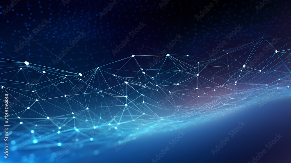 Fototapeta premium Abstract background of future network technology and network connections