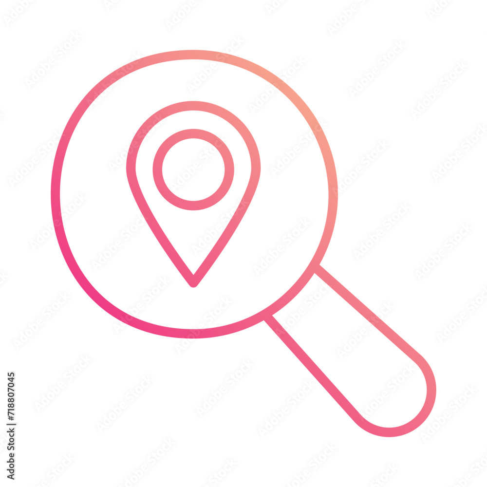 Search Location icon isolate white background vector stock illustration Search Location icon isolate white background vector stock illustration