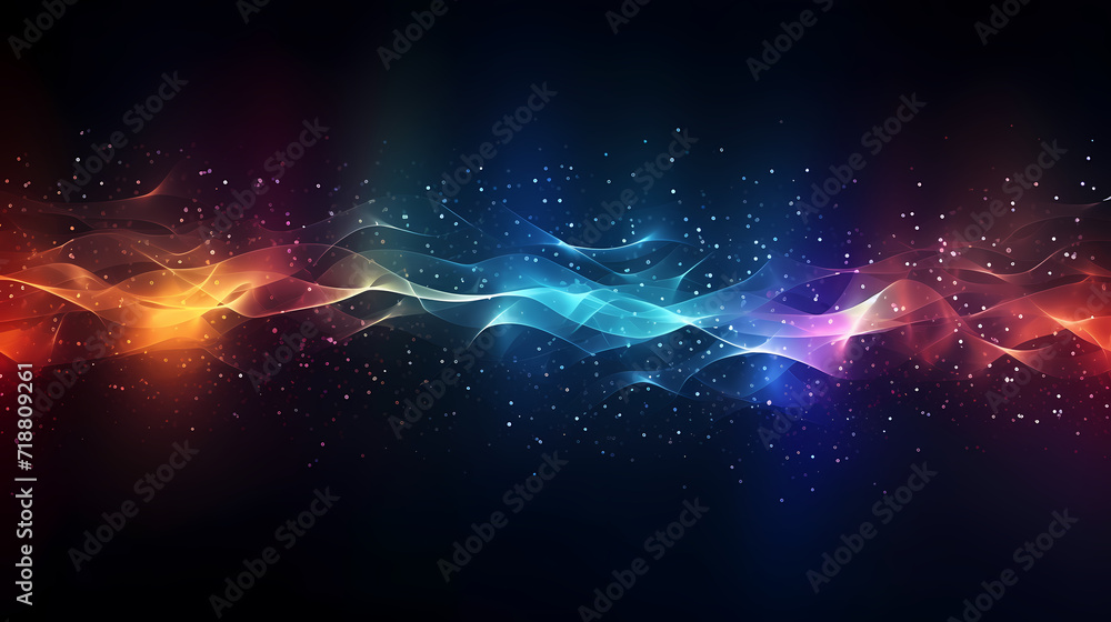 Obraz premium Abstract background of future network technology and network connections