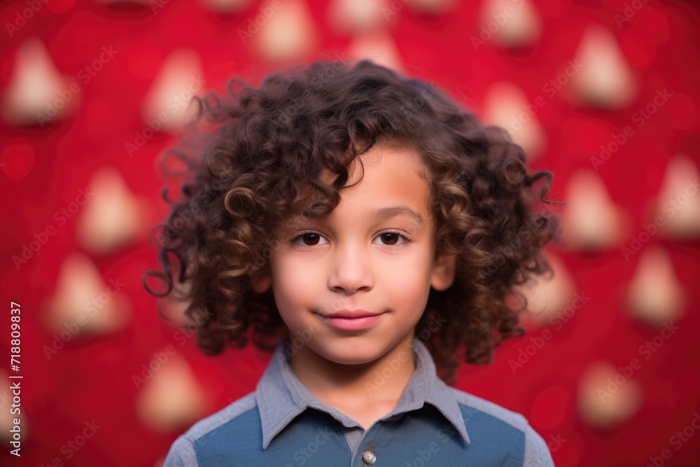 kid with ringlet curls on a red carpet with flashbulbs kid with ringlet curls on a red carpet with flashbulbs