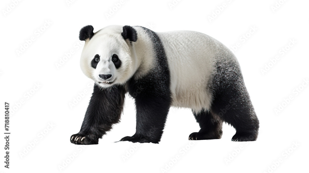 giant panda on white background