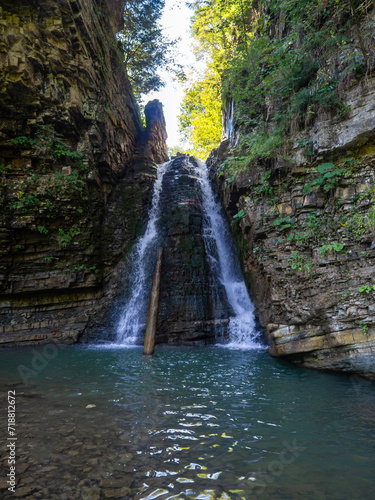 Cascade of the Bukhtivets waterfall