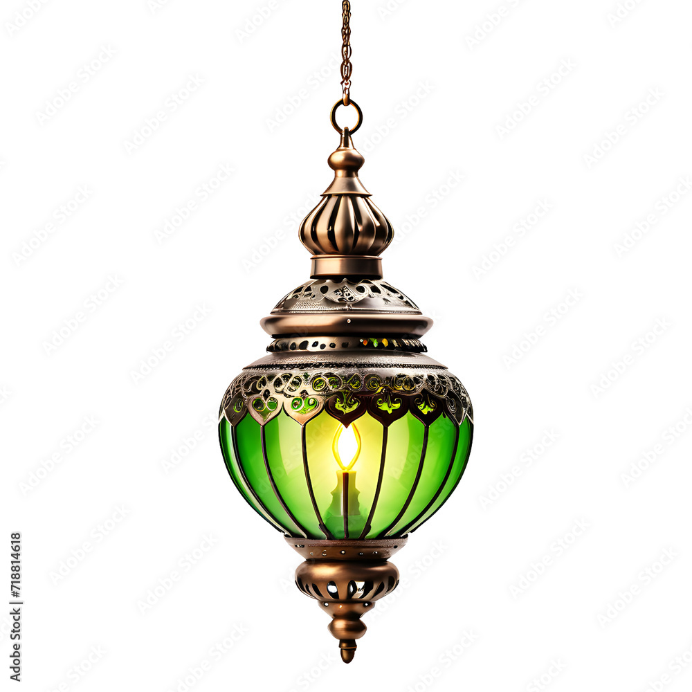 Hanging Arabic Lamp Isolated on Transparent Background Hanging Arabic Lamp Isolated on Transparent Background