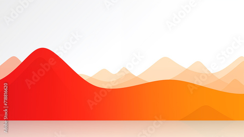 Minimalist Mountain Range in Warm Tones 