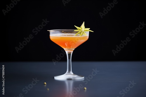 elegant cosmo with a twist of orange on the rim