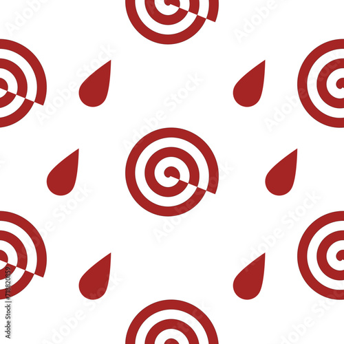 red and white circles