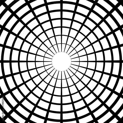 3D pipe perspective mesh tunnel vector perspective circular mesh cobweb