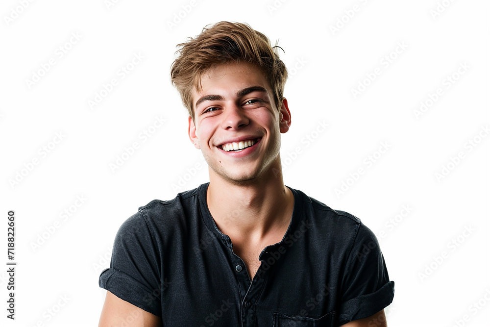 happy young man posing on white isolated background happy young man posing on white isolated background