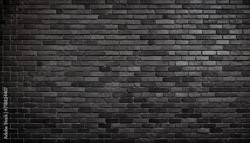 Black brick wall with visible texture, dark, realistic background