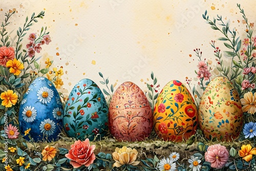 Egg-stravaganza: A Colorful Easter Egg Celebration Generative AI