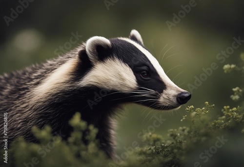 A Badger portrait wildlife photography